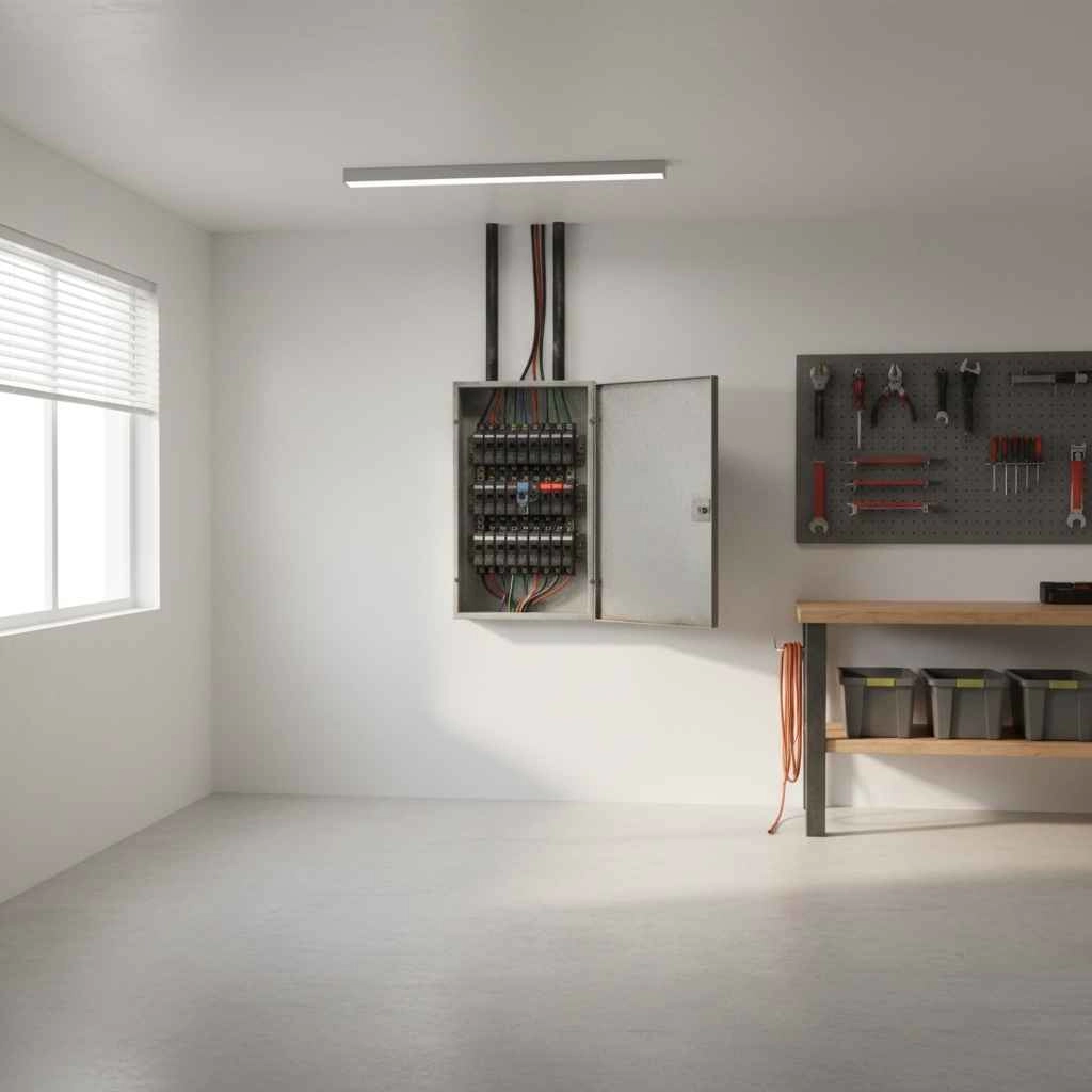 Tripped breaker in electrical panel