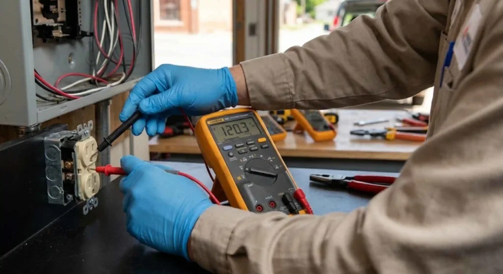 multimeter testing voltage