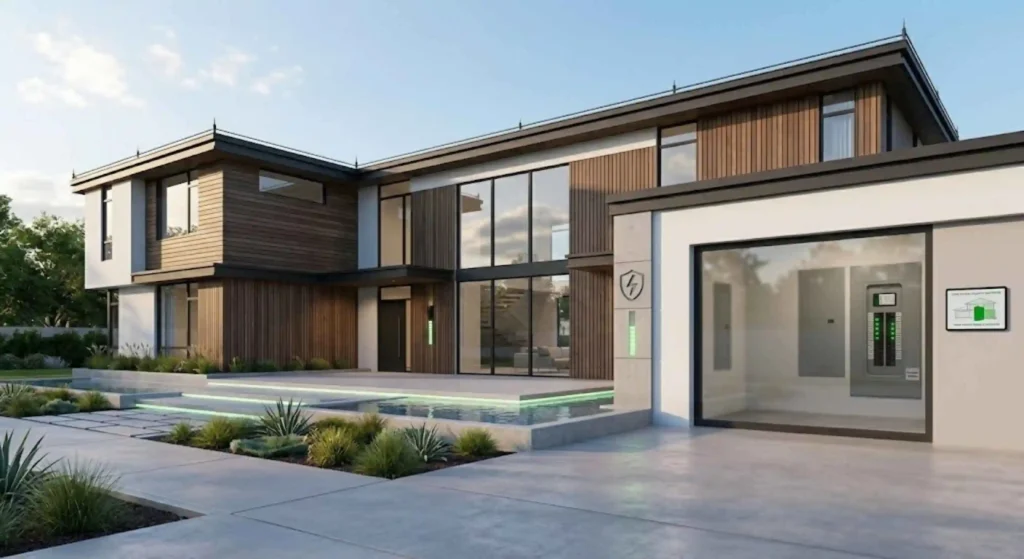 modern family home protected by electrical surge system
