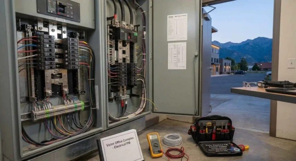 Updated electrical panel providing reliable power in Victor