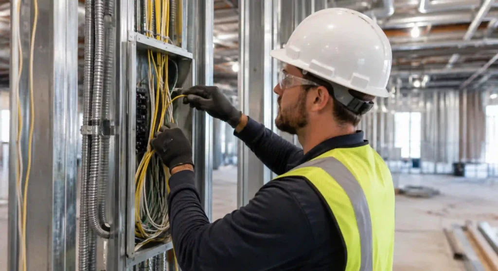 Commercial electrical wiring installation in East Bloomfield