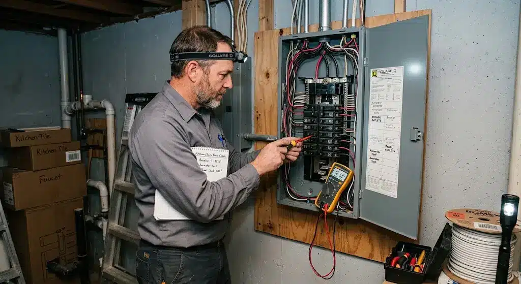 Electrical panel inspection for Brighton home remodeling