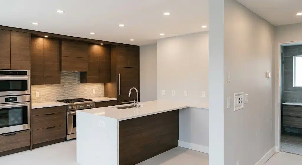 Modern Brighton kitchen with upgraded electrical wiring